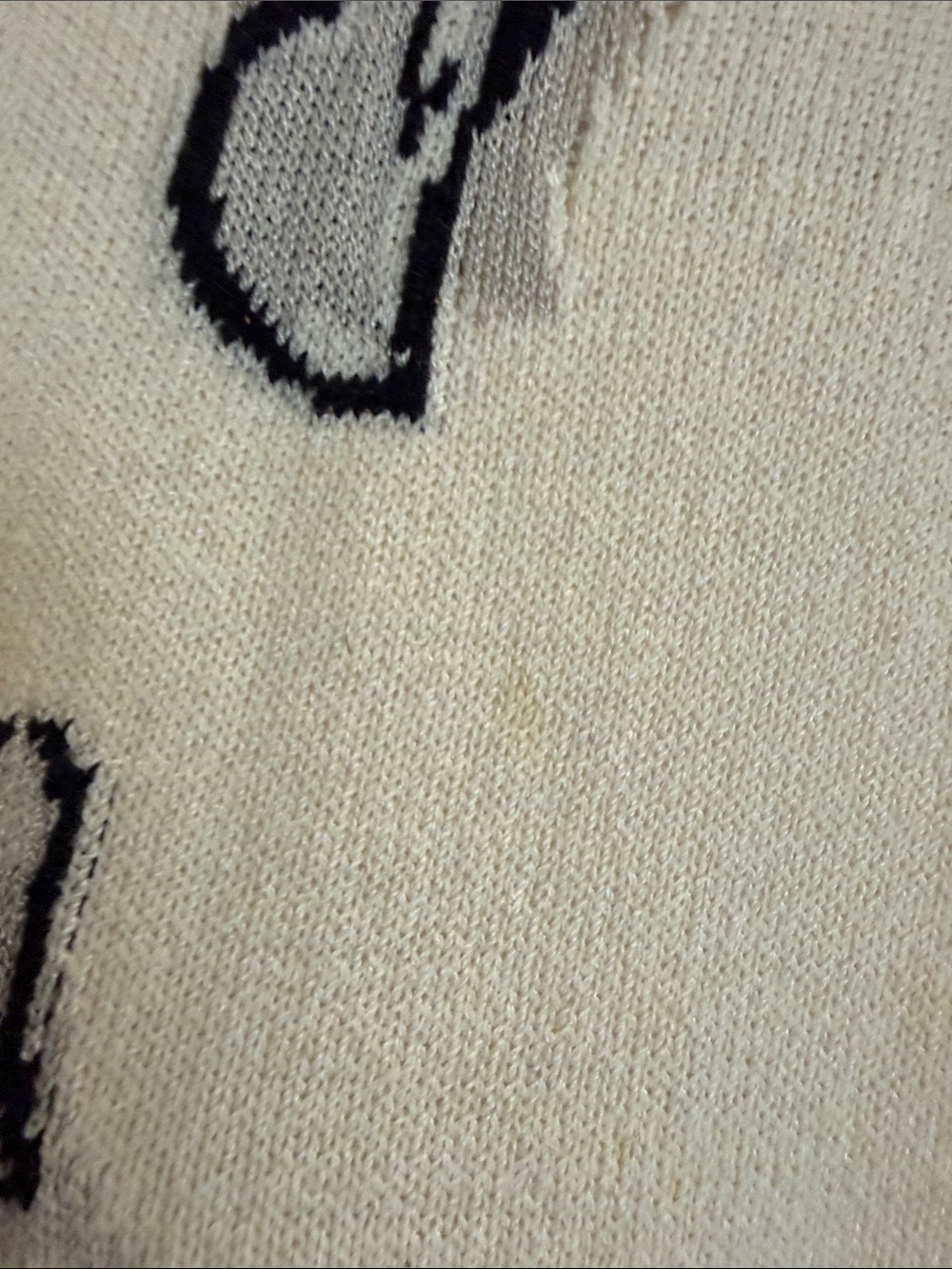 St John Marie Gray vintage Cream Floral-Graphic Knit Sweater bee rare print - Picture 7 of 16